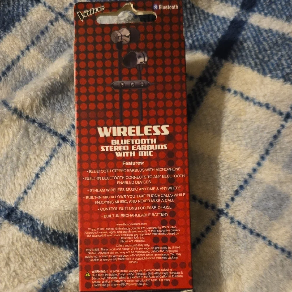 Wireless Bluetooth Stereo Earbuds with Mic - Black